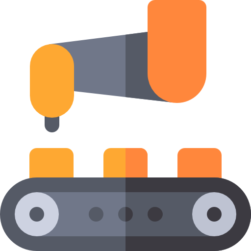robot industriel Basic Rounded Flat Icône