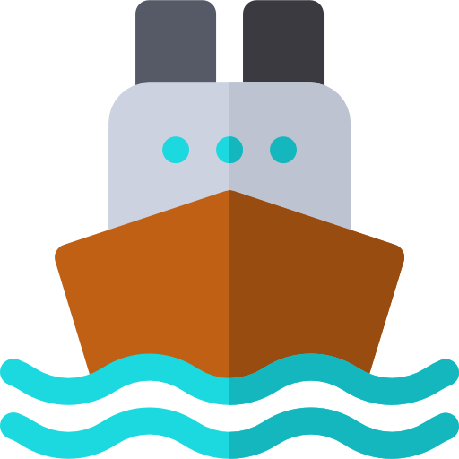 Cargo ship Basic Rounded Flat icon