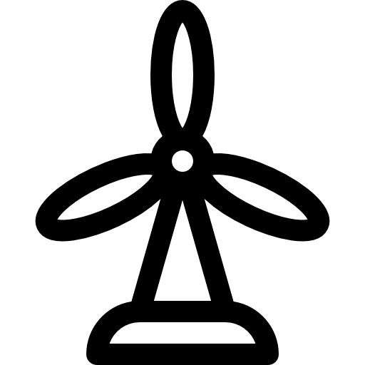 wiatrak Basic Rounded Lineal ikona