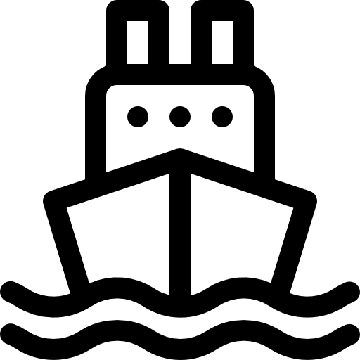 Грузовое судно Basic Rounded Lineal иконка