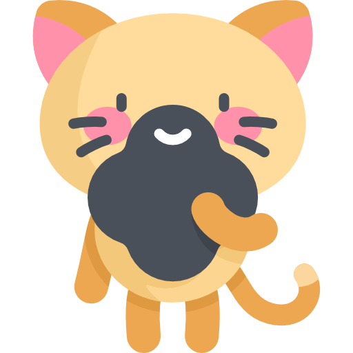 gatito Kawaii Flat icono