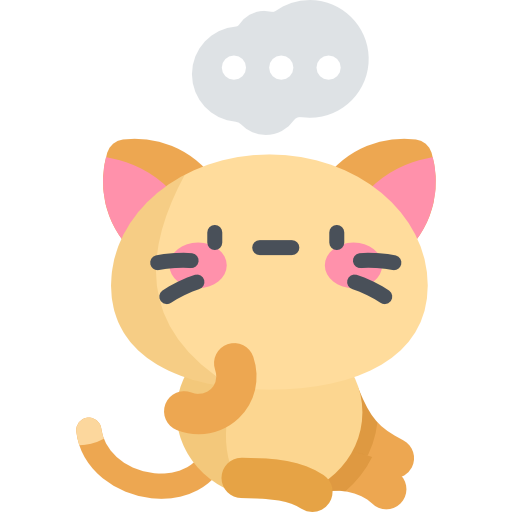 gatito Kawaii Flat icono