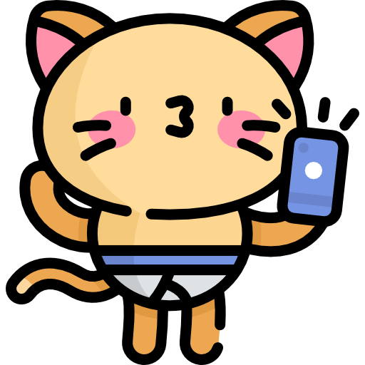 Selfie Kawaii Lineal color icon