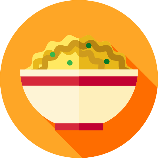 Noodles Flat Circular Flat icon