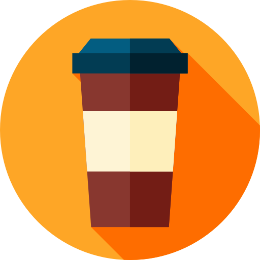 kaffee Flat Circular Flat icon
