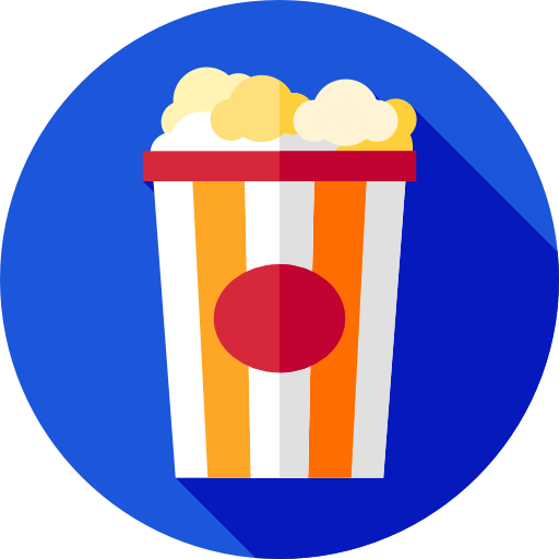 Popcorn Flat Circular Flat icon