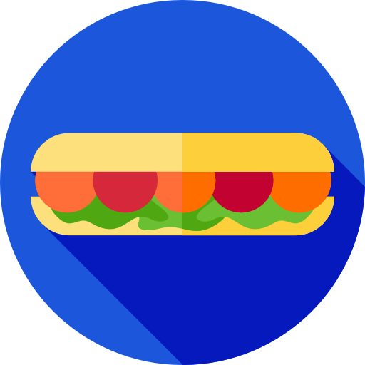 kanapka Flat Circular Flat ikona