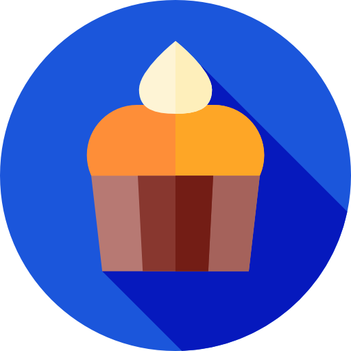 Cupcake Flat Circular Flat icon