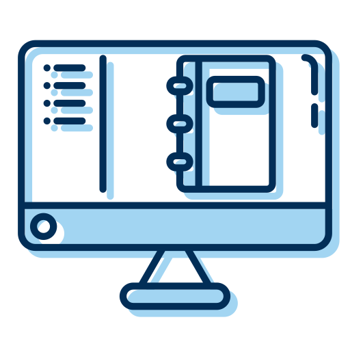 Online library Generic Blue icon