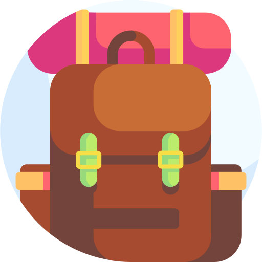 rucksack Detailed Flat Circular Flat icon