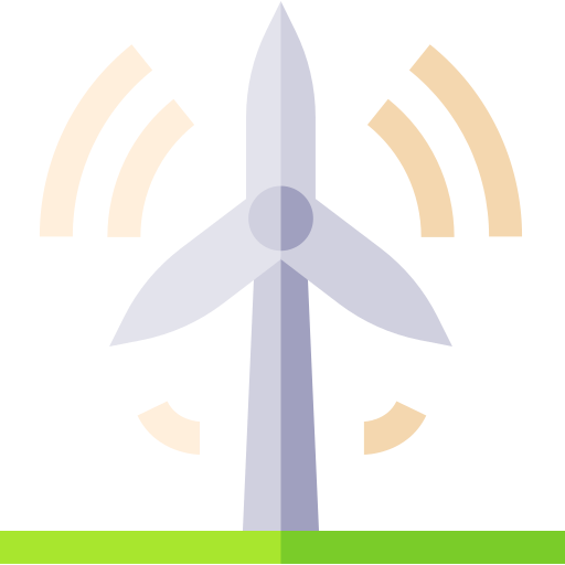 Wind power Basic Straight Flat icon