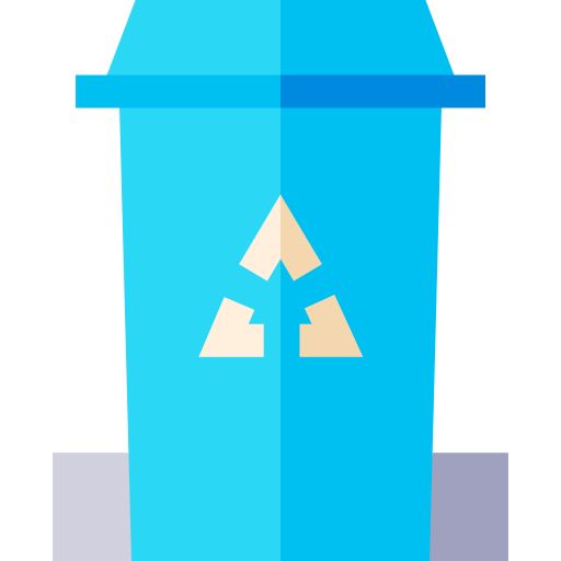 Recycling bin Basic Straight Flat icon