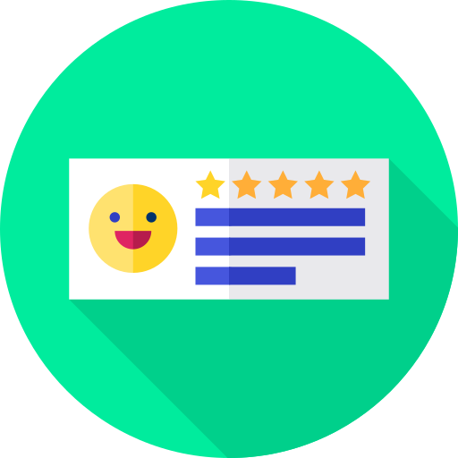 Good review Flat Circular Flat icon