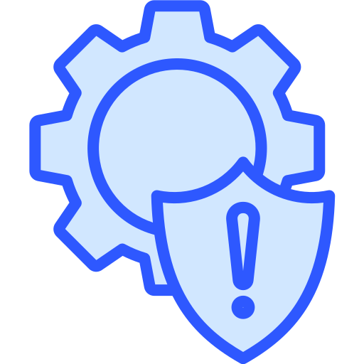 gestión de riesgos Generic Blue icono