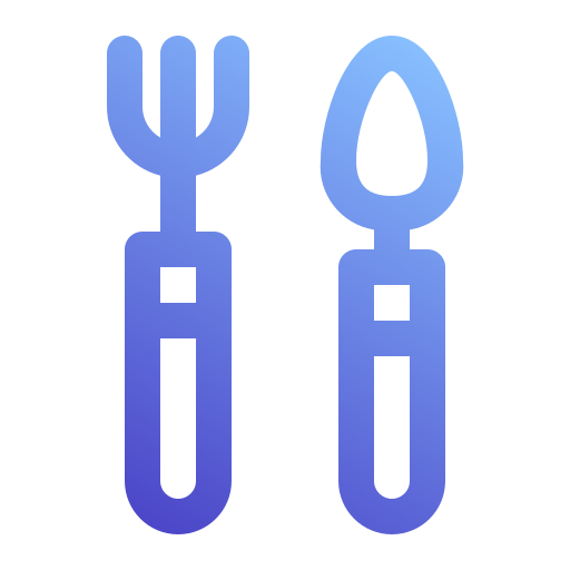 Spoon and fork Generic Gradient icon