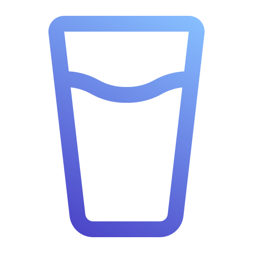 vaso de agua Generic Gradient icono