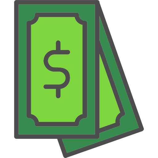 dinero en efectivo Generic Outline Color icono