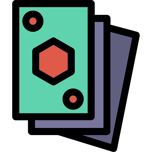 giocando a carte Generic Outline Color icona