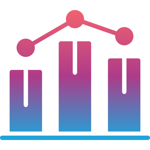 gráfico de barras Generic Flat Gradient icono