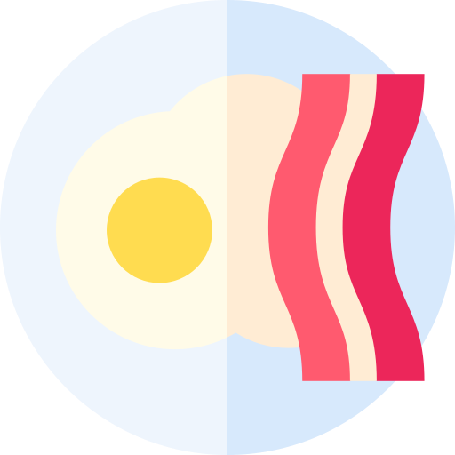 卵とベーコン Basic Straight Flat icon