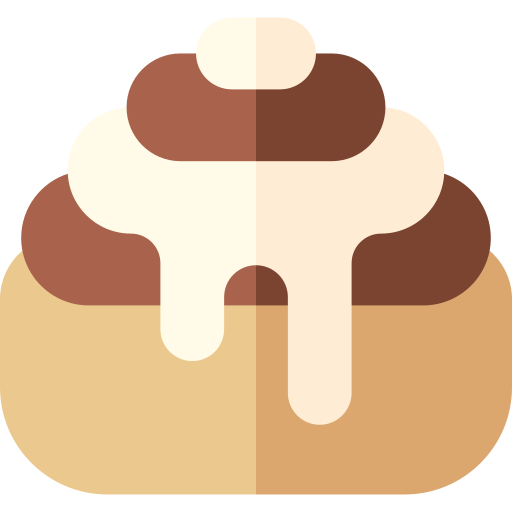 Cinnamon roll Basic Straight Flat icon