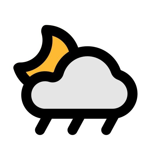 lluvia nocturna Generic Outline Color icono
