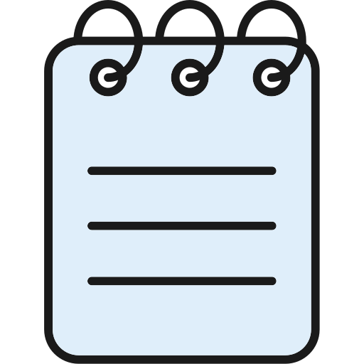 Notepad Generic Outline Color icon