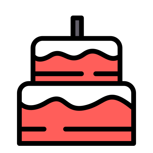 Cake Generic Outline Color icon