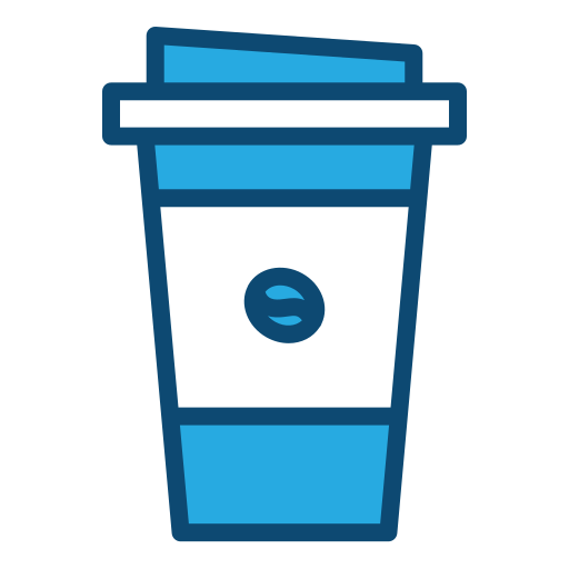 Paper cup Generic Blue icon