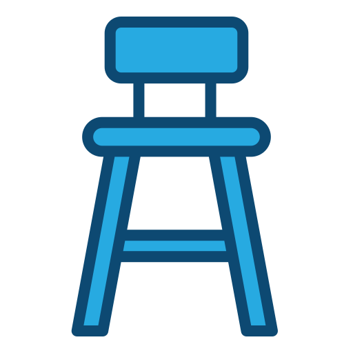 바 의자 Generic Blue icon