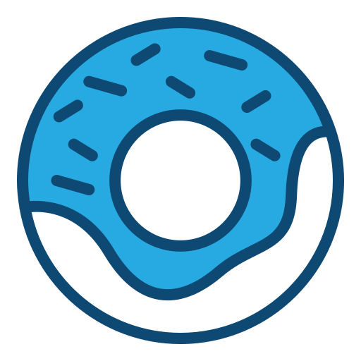 donut Generic Blue icoon