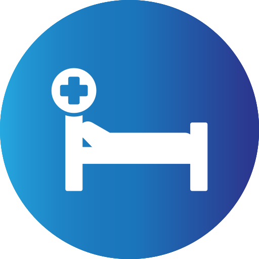 ziekenhuis bed Generic Blue icoon