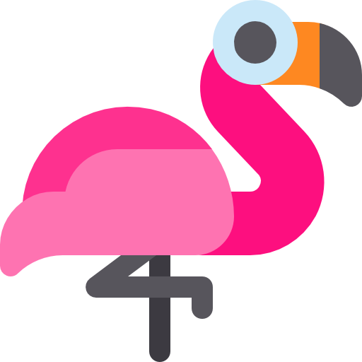 flamingo Basic Rounded Flat Ícone
