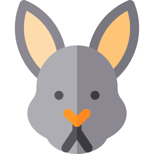 Rabbit Basic Rounded Flat icon