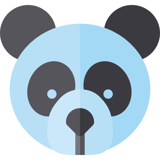miś panda Basic Rounded Flat ikona