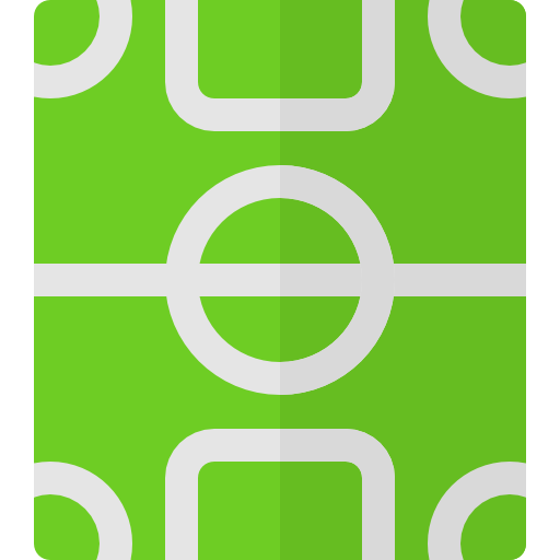 voetbalveld Basic Rounded Flat icoon