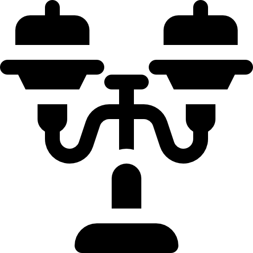 가로등 Basic Rounded Filled icon