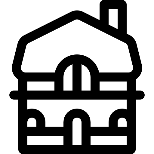 rezydencja Basic Rounded Lineal ikona