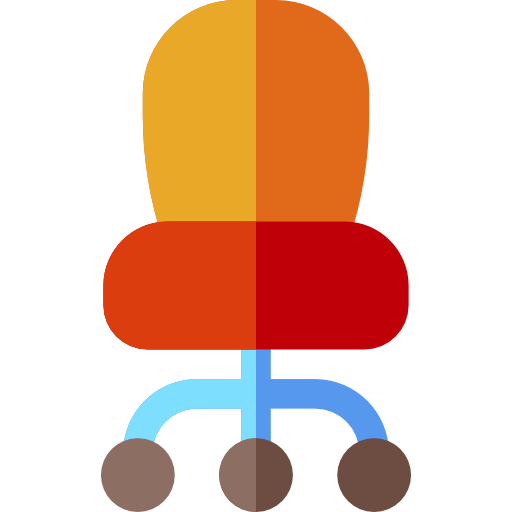 silla de escritorio Basic Rounded Flat icono