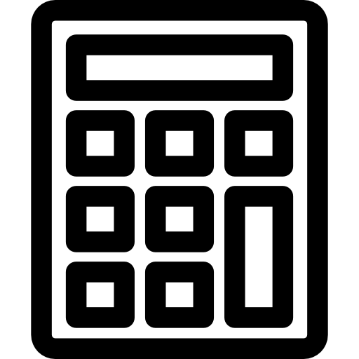 calcolatrice Basic Rounded Lineal icona