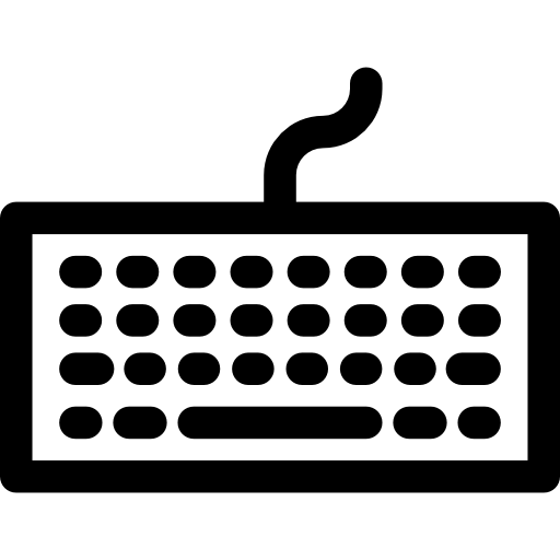 teclado Basic Rounded Lineal icono