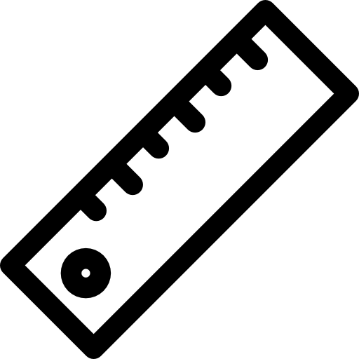 linijka Basic Rounded Lineal ikona