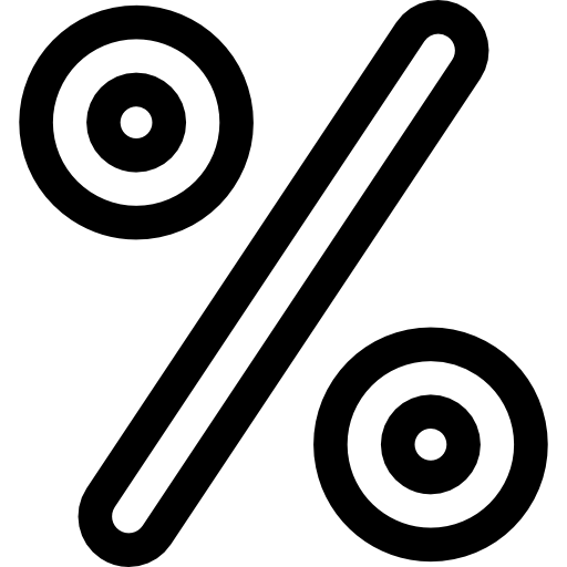 백분율 Basic Rounded Lineal icon