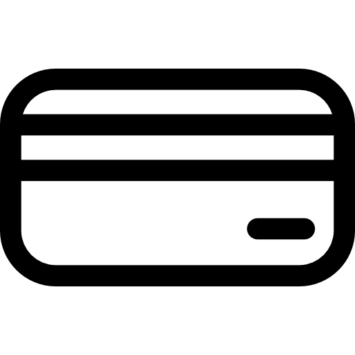 karta kredytowa Basic Rounded Lineal ikona