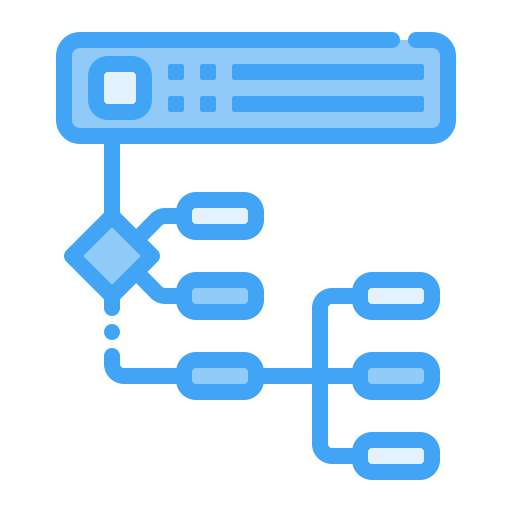 diagrama de flujo Generic Blue icono