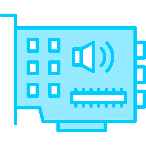 Sound card Generic Blue icon