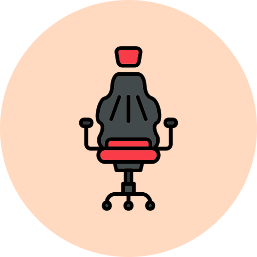 fotel gamingowy Generic Outline Color ikona
