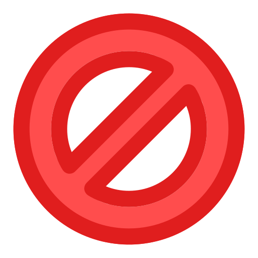prohibido Generic Outline Color icono
