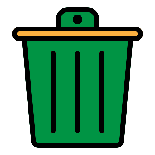 Garbage can Generic Outline Color icon