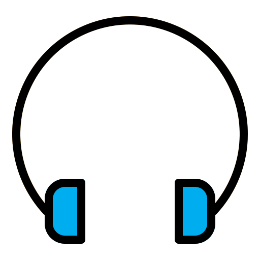 ヘッドフォン Generic Outline Color icon